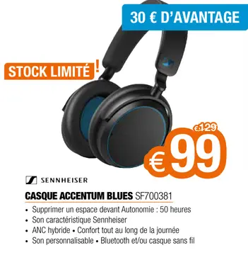 Offre: Casque accentum blues sf700381