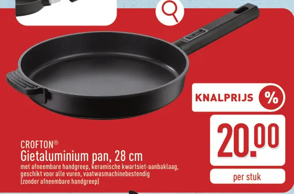 Promotie: Gietaluminium pan 28 cm