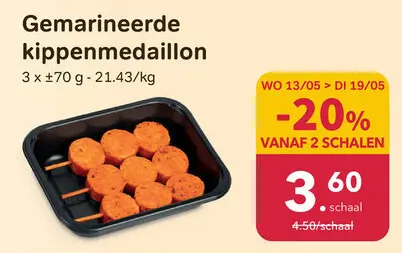 Promotie: Gemarineerde kippenmedaillon
