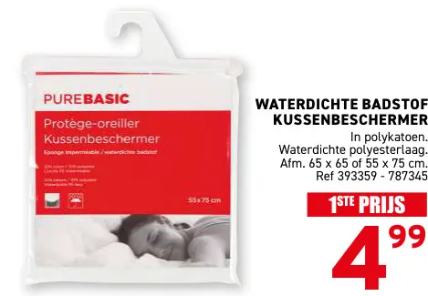 Promotie: Purebasic Waterdichte badstof kussenbeschermer