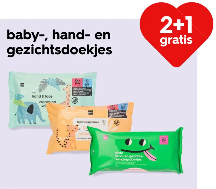 Promotie: Baby-, hand- en gezichtsdoekjes