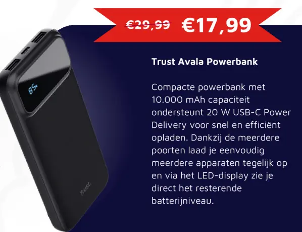 Aanbieding: Trust Avala Powerbank