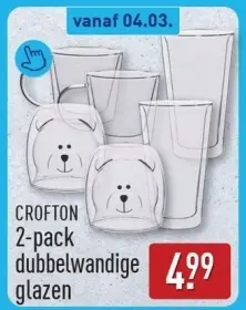 Aanbieding: dubbelswandige glazen