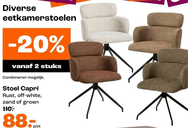 Promotie: Stoel Capri