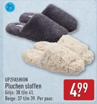 Aanbieding: Pluchen sloffen