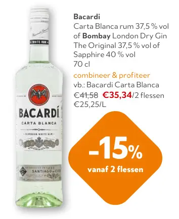 Promotie: Bacardi Carta Blanca rum