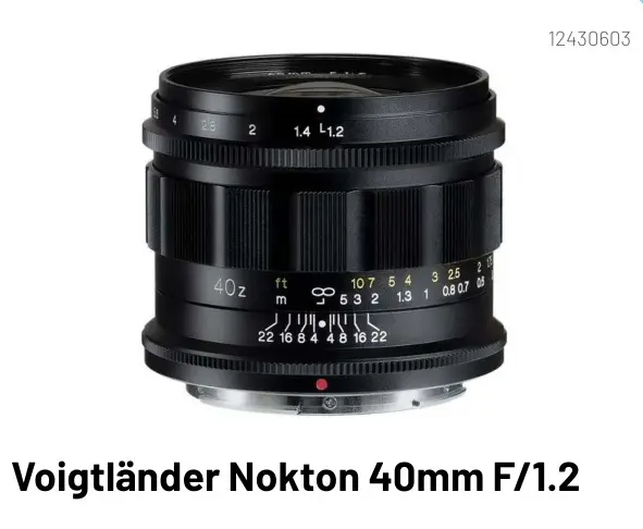 Promotie: Voigtländer Nokton 40mm F/1.2
