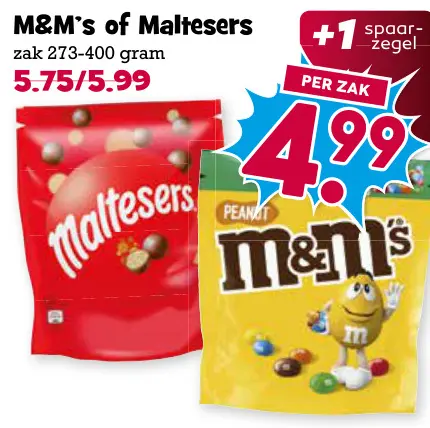 Aanbieding: M&M's of Maltesers