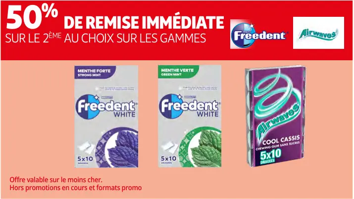 Offre: Freedent White Menthe Forte, Menthe Verte, Ai