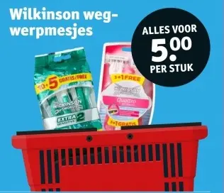 Aanbieding: Wilkinson weg-werpmesjes
