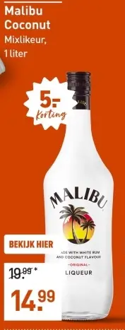 Aanbieding: Malibu Coconut Mixlikeur