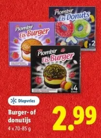 Aanbieding: Burger- of donutijs