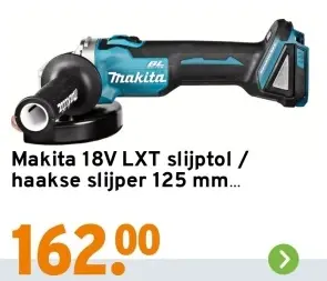 Aanbieding: 18V LXT slijptol / haakse slijper 125 mm