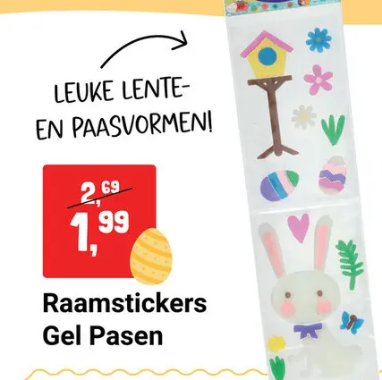 Aanbieding: Raamstickers Gel Pasen