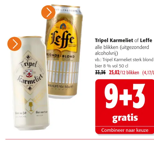 Promotie: Alle blikken (uitgezonderd alcoholvrij)