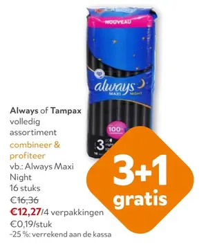 Aanbieding: Always Maxi Night