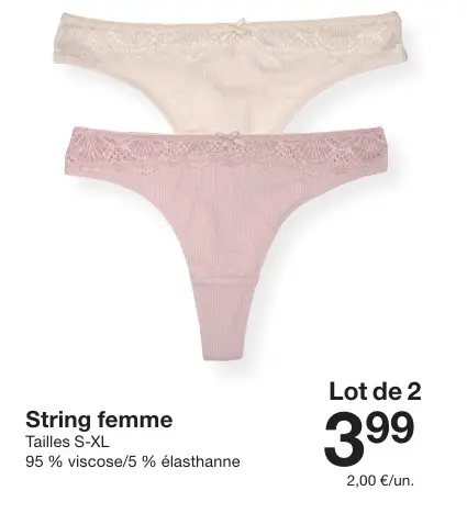 Offre: String femme