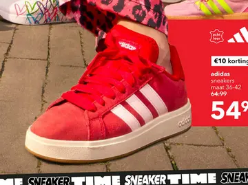 Aanbieding: Adidas Grand Court Base 00s dames sneakers rood