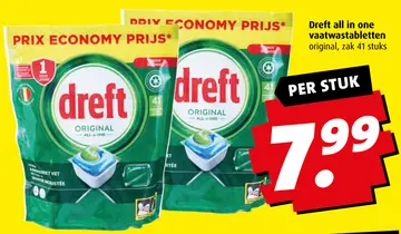 Aanbieding: Dreft all in one vaatwastabletten