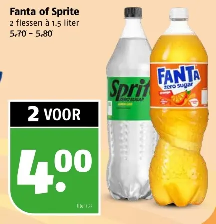 Aanbieding: Fanta of Sprite
