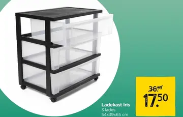 Aanbieding: Iris ladesysteem - 3 grote lades - 3x34 liter