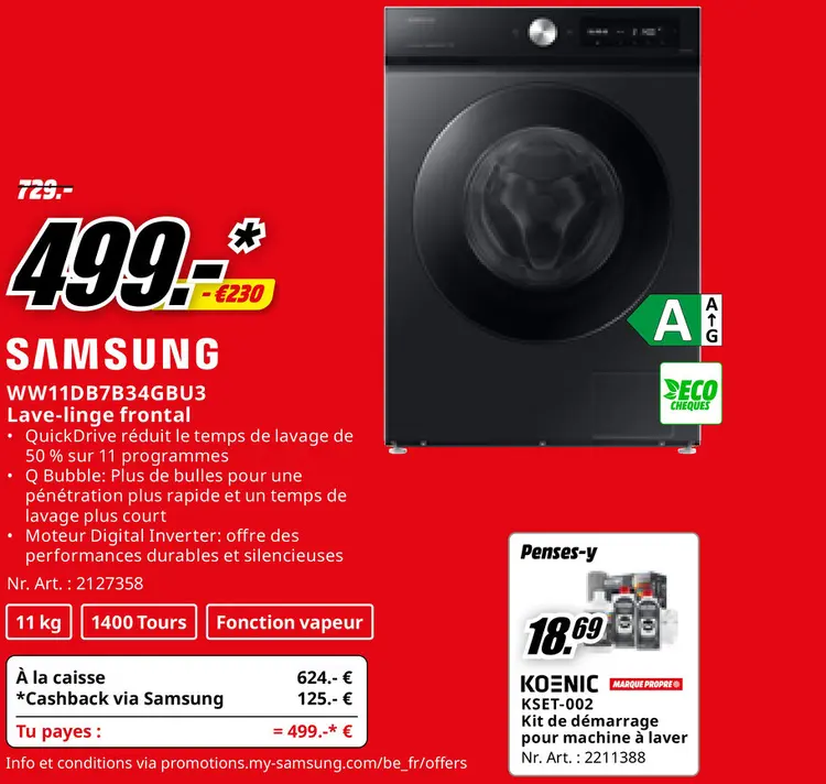 Offre: Lave-linge frontal
