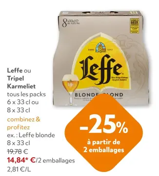 Offre: Leffe ou Tripel Karmeliet