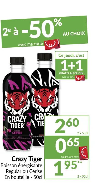 Offre: Crazy Tiger Boisson énergisante