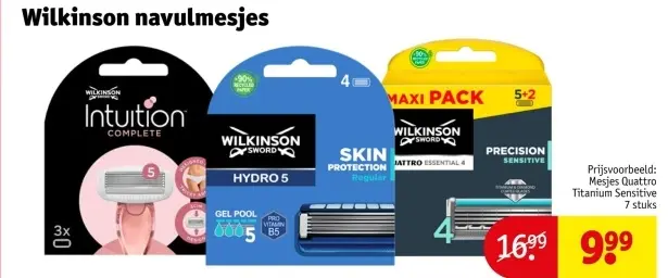 Aanbieding: Wilkinson navulmesjes