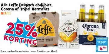 Aanbieding: Leffe Belgisch abdijbier, Corona of Tripel Ka