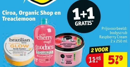 Aanbieding: bodyscrub Raspberry Cream