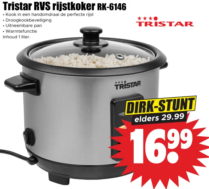 Aanbieding: RVS rijstkoker RK-6146