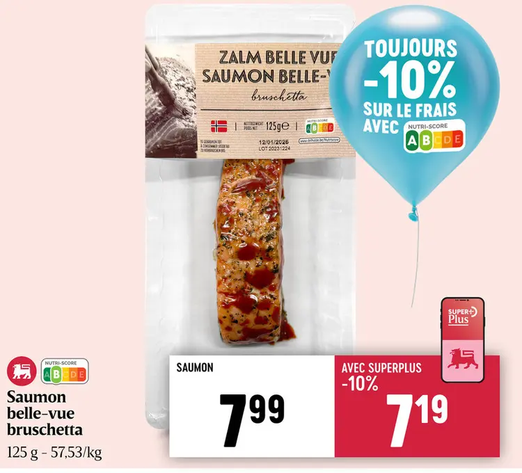 Offre: Saumon belle-vue bruschetta