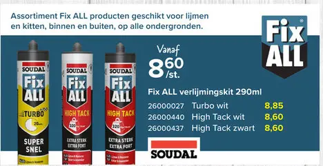 Promotie: Fix all turbo 290 ml