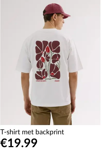 Promotie: T-shirt met backprint