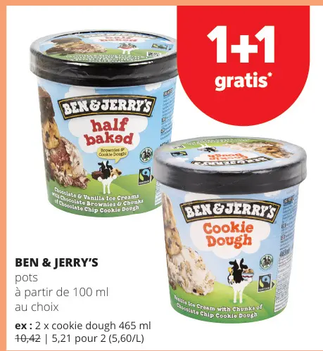 Offre: BEN & JERRY'S pots