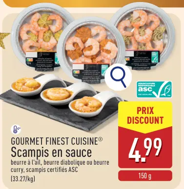 Offre: Scampis en sauce
