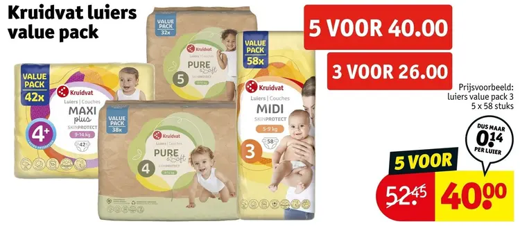 Aanbieding: Luiers value pack