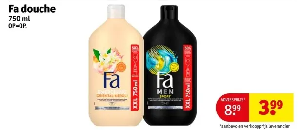 Aanbieding: Fa douche