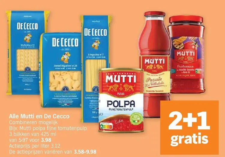 Promotie: Alle Mutti en De Cecco