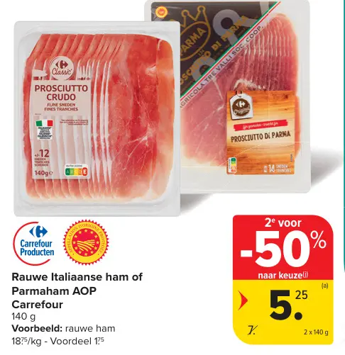 Promotie: Rauwe Italiaanse ham of Parmaham AOP