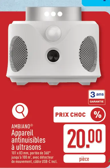 Offre: Appareil antinuisibles à ultrasons
