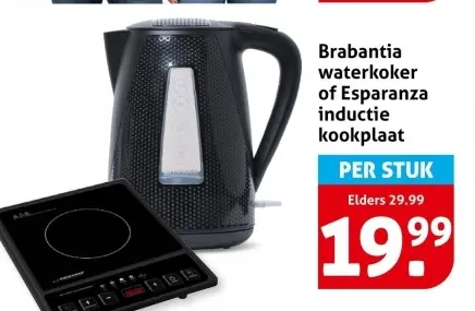 Waterkoker of inductie kookplaat