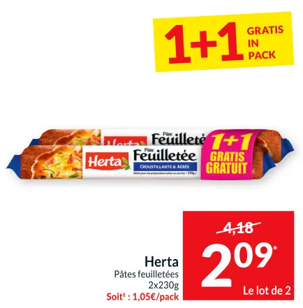 Offre: Pâtes feuilletées