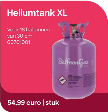 Promotie: BalloonGaz Heliumtank XL