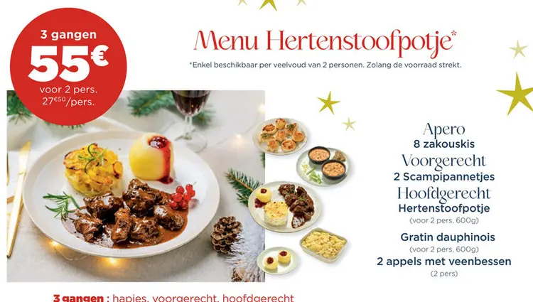 Aanbieding: Menu Hertenstoofpotje