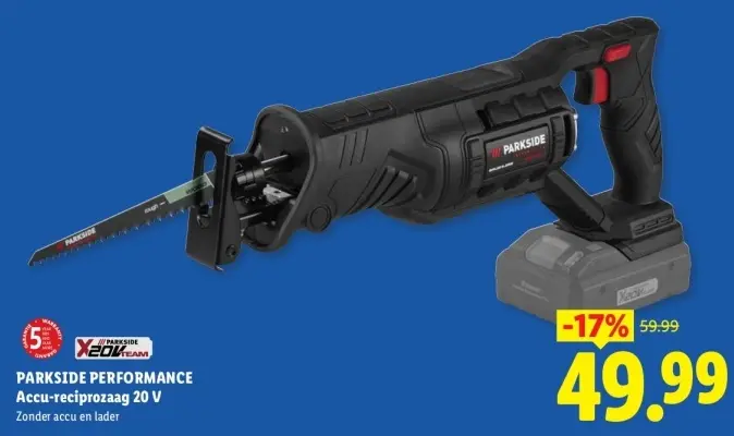 Aanbieding: Accu-reciprozaag 20 V