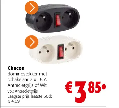 Promotie: dominostekker met schakelaar