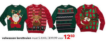 Aanbieding: volwassen kersttruien