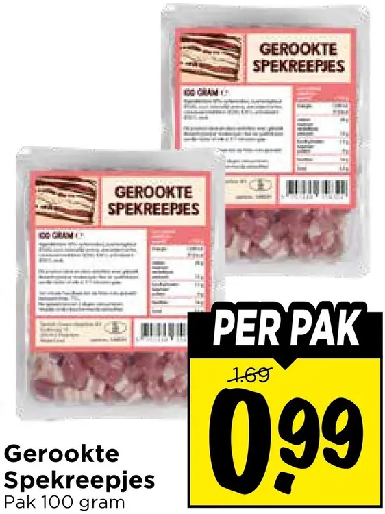 Aanbieding: Gerookte Spekreepjes